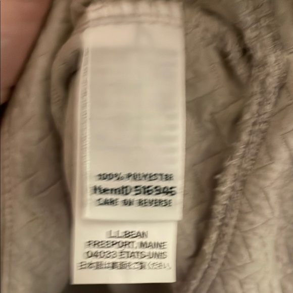 LL Bean Beige Half-Zip Sweater NWT 3x - Picture 3 of 7